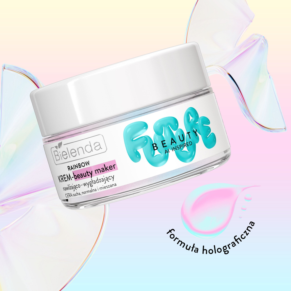 Bielenda Future Beauty Rainbow Nawilżająco - Wygładzający Krem - Beauty Maker dla Skóry Suchej Normalnej i Mieszanej 50ml