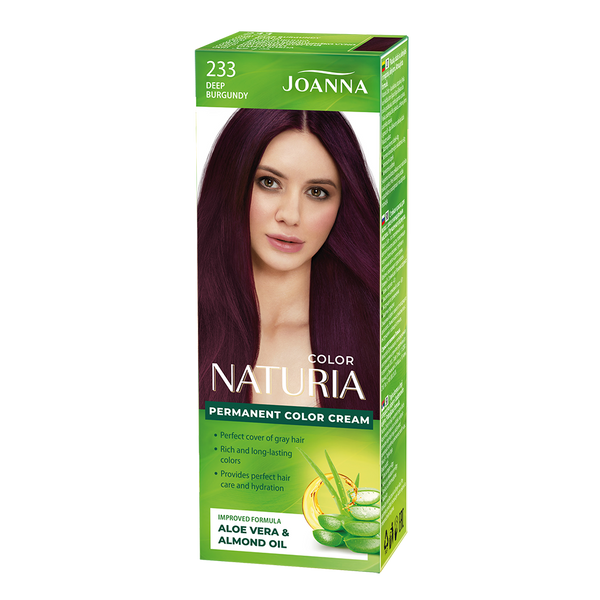 Joanna Naturia Permanent Hair Color Dye Care Shine No. 233 Deep Burgundy 100ml
