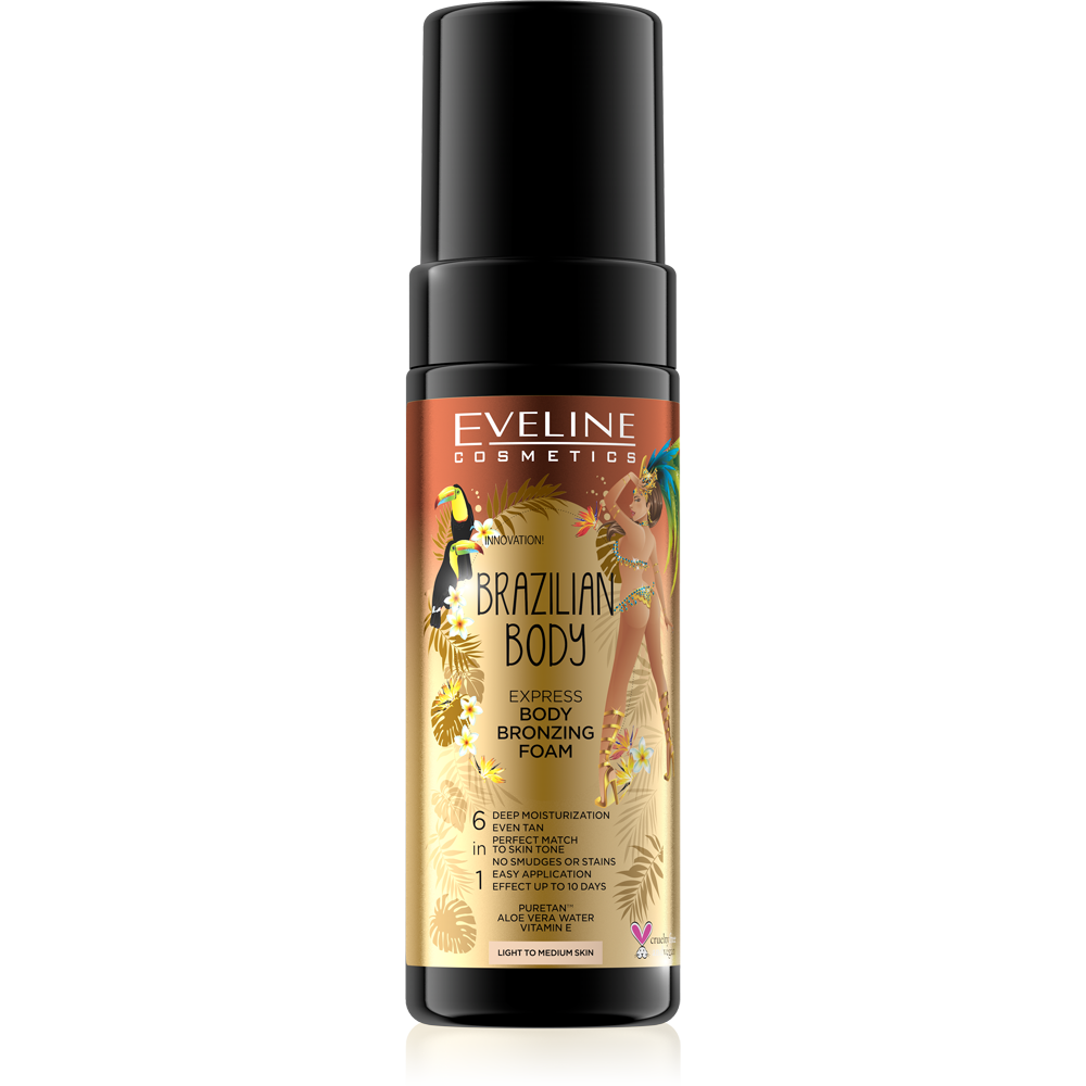 Eveline Brazilian Body Nawilżająca Ekspresowa Pianka Brązująca do Ciała 150ml