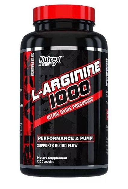 Nutrex L-Arginine 1000 for Muscle Pump and Blood Flow 120 Caps