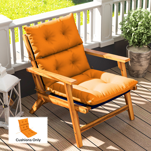 Outsunny 115 x 56cm Rocking Chair Padded Seat Cushion - Orange