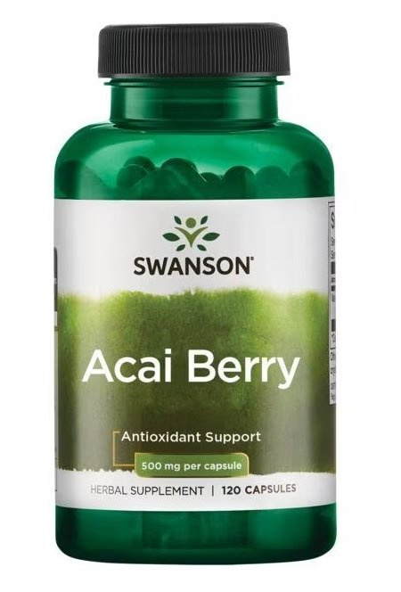 Swanson Acai Berry 500mg Acai Owoce 120 Kapsułek