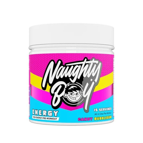 Naughty Boy Energy Candy Bubblegum Pre-Workout For Pump and Focus 195g