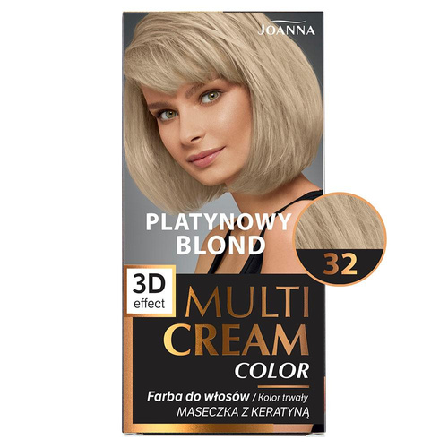 Joanna Multi Color Cream 3D Effect Hair Dye No. 32 Platinum Blonde 1 Piece