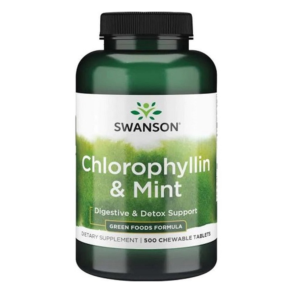 Swanson Chlorophyllin & Mint - 500 chewable tablets