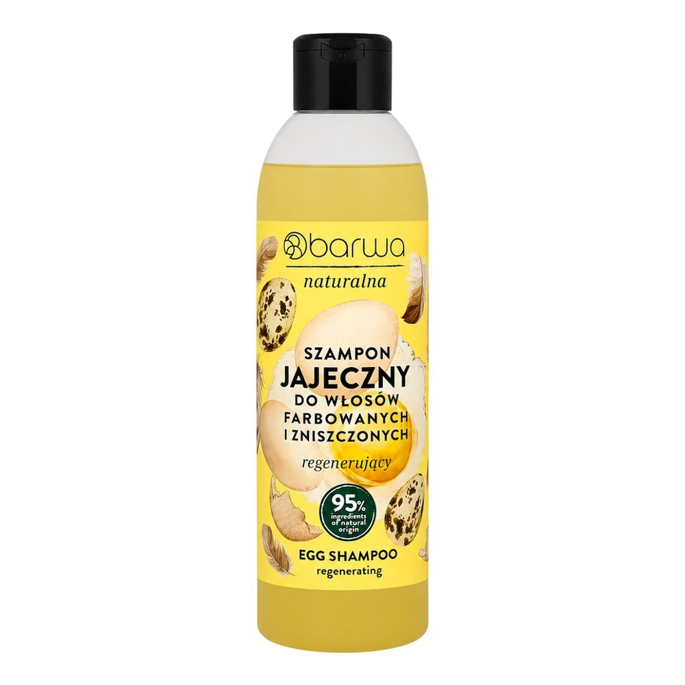 Barwa Naturalna Regenerujący Szampon Jajeczny dla Włosów Farbowanych i Zniszczonych 300ml