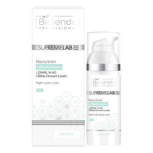 Bielenda Professional Supremelab Night Cream with DMAE N-AG Bifida Ferment Lysate for Mature Dry and Dehydrated Skin 50ml