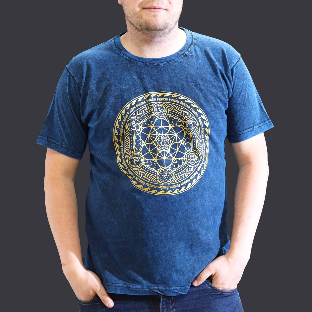 XLarge Stone Washed T-Shirt - Chakra - Blue