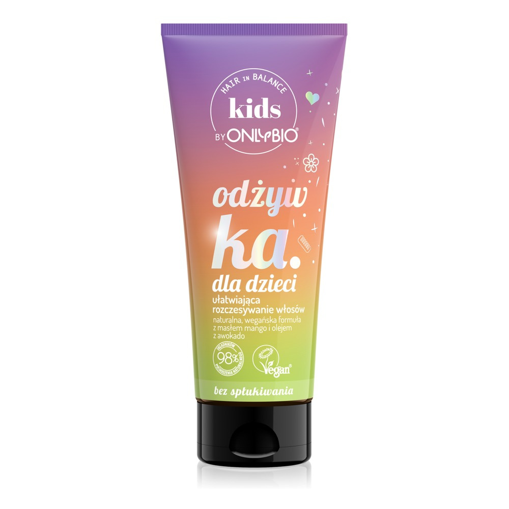 OnlyBio Hair in Balance Kids Odżywka bez Spłukiwania Ułatwiająca Rozczesywanie Włosów 200ml