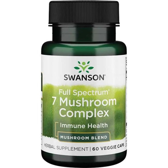 Swanson Full Spectrum 7 Mushroom Complex Wspiera Odporność 60 Kapsułek