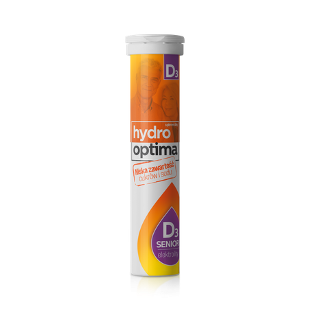 HydroOptima Senior D3 Electrolytes Optimal Body Hydration Support for Seniors 20 Effervescent Tablets