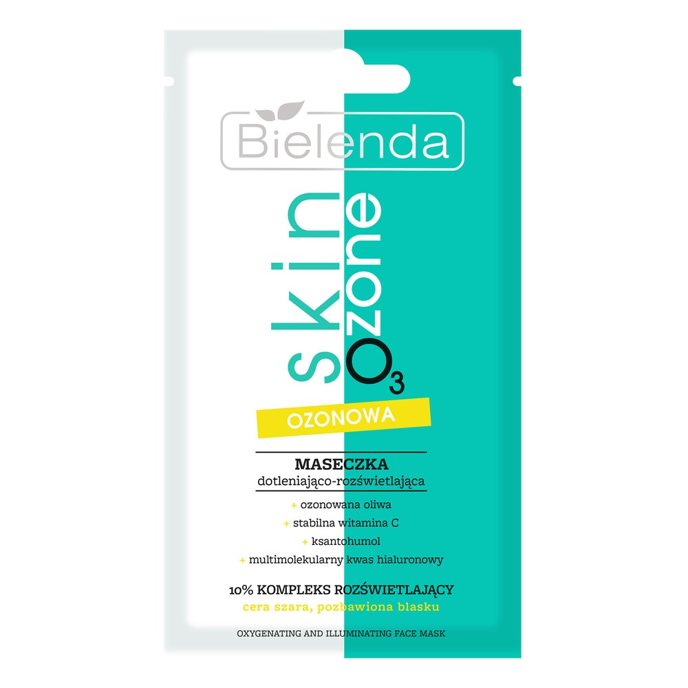 Bielenda Skin O3 Zone Ozone Ozonowa Maseczka Dotleniająco - Rozświetlająca dla Skóry Szarej i Pozbawionej Blasku 8g