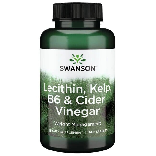Swanson Lecithin Kelp B6 & Cider Vinegar Wspiera Odchudzanie 240 Tabletek