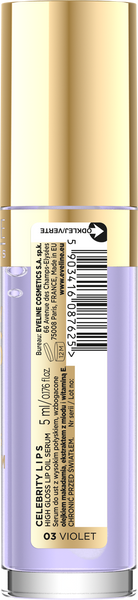 CELEBRITY LIPS TINTED OIL THERAPY NO 03 VIOLET 5 ML