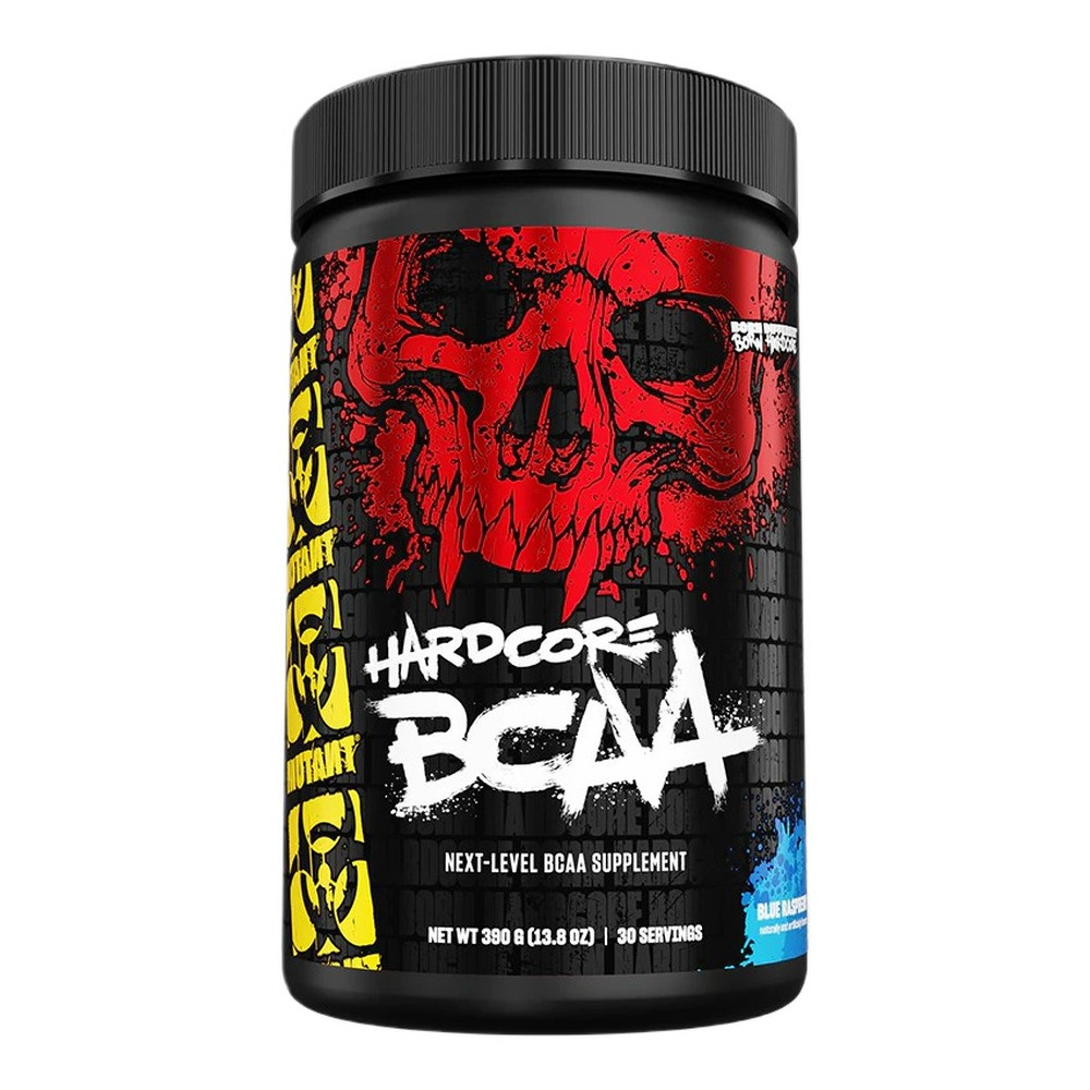 Mutant Hardcore BCAA Powder with Electrolytes for Workout Support Blue Raspberry 390g