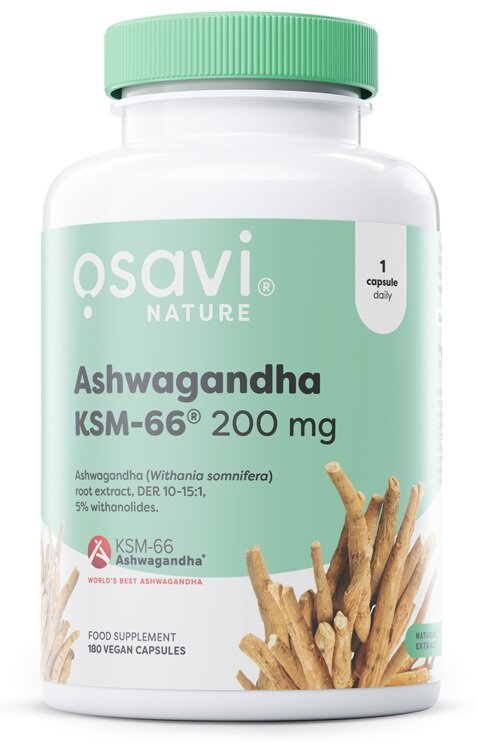 Osavi Ashwagandha KSM-66 200mg 180 kapsułek na wsparcie w stresie