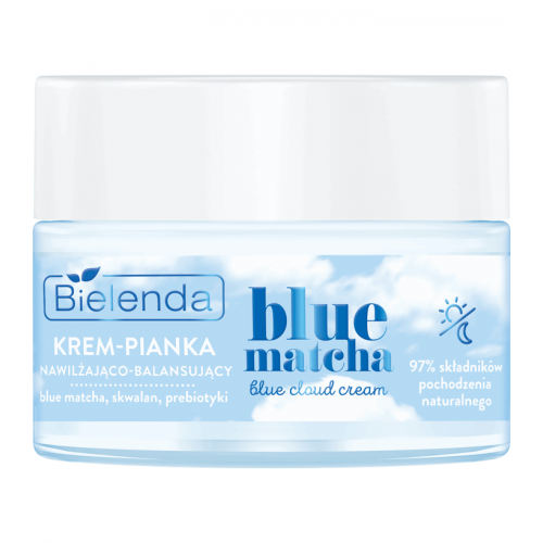Bielenda Blue Matcha Blue Cloud Cream Nawilżająco-Balansujący Krem Pianka dla Każdego Rodzaju Cery 50ml