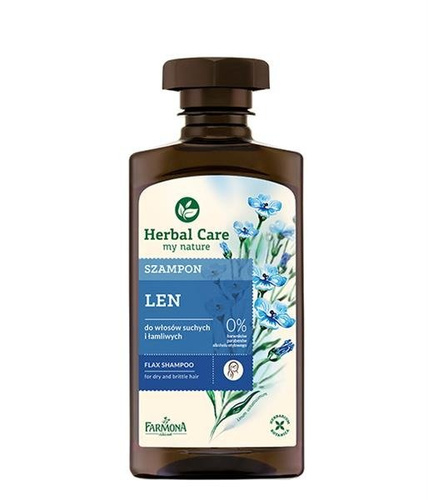 Herbal Care Rebuilding Shampoo for Dry and Damaged Hair with Flax 330ml