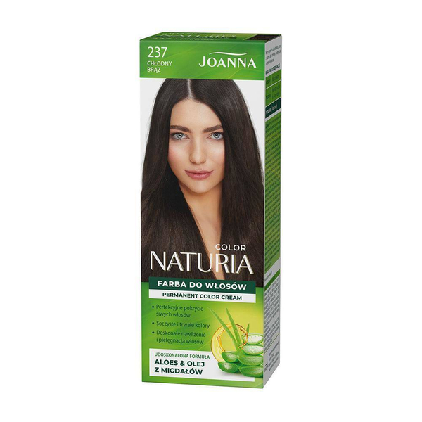 Joanna Naturia Permanent Hair Color Dye Care Shine No. 237 Cool Brown 100ml