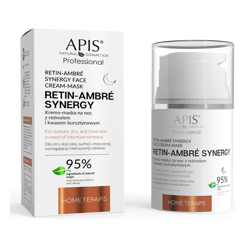 Apis Retin Ambre Synergy Cream-Mask with Retinol and Succinic Acid for Dry Mature Skin Night 50ml