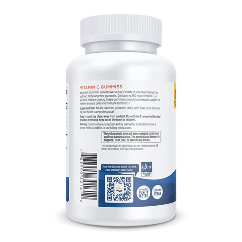 Nordic Naturals Vitamin C Gummies 250mg for Children over 4 Years Old Tangerine 120 Gummies
