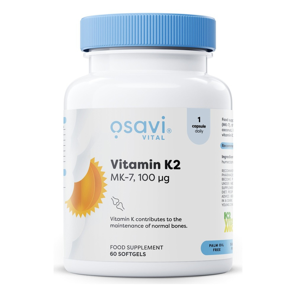 Osavi Witamina K2 MK-7 100mcg na Zdrowe Kości 60 Kapsułek