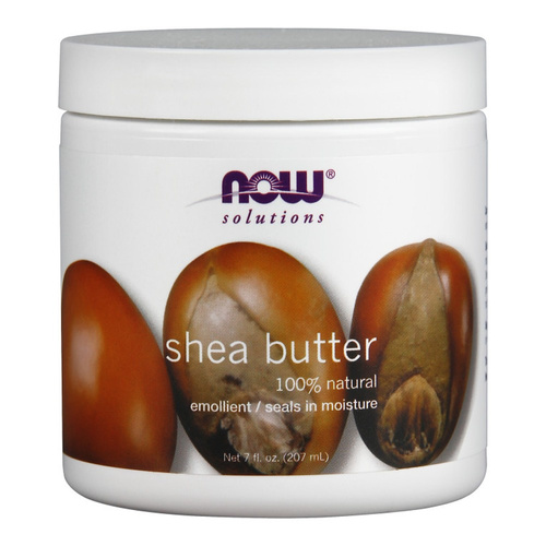 Now Foods Solutions Nawilżające Masło Shea 100% Natural dla Skóry Suchej Szorstkiej 207ml