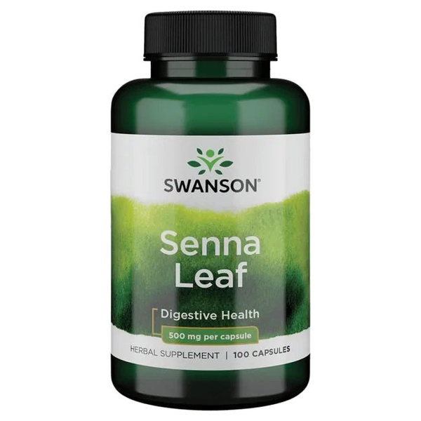 Swanson Senna Leaf 500mg Wsparcie Pracy Jelit 100 Kapsułek