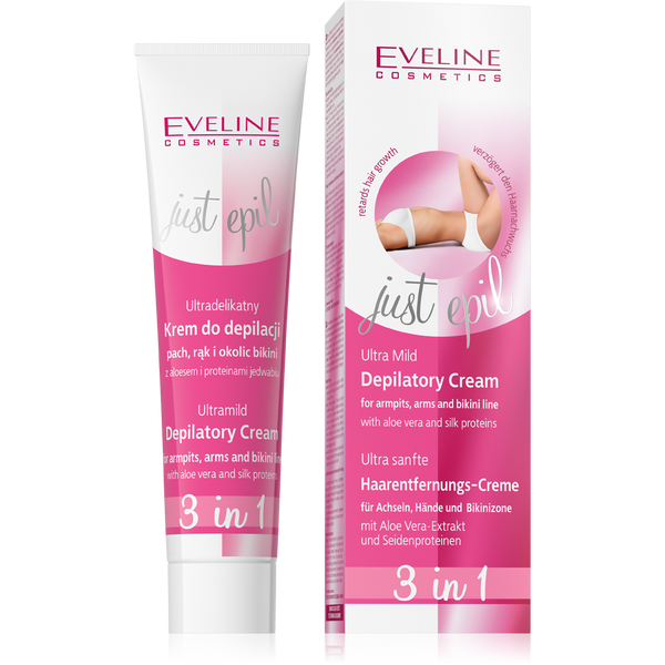 Eveline Just Epil 3w1 Ultradelikatny Krem do Depilacji Pach Aloes i Jedwab 125ml