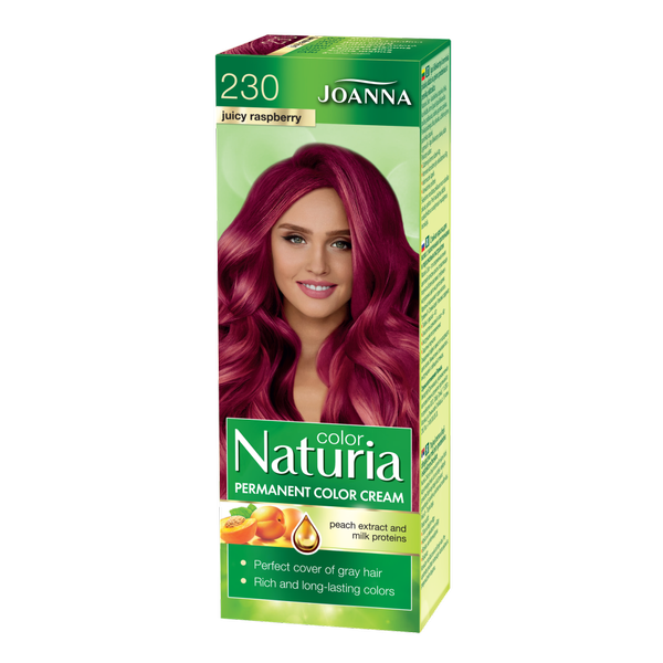 Joanna Naturia Trwały Kolor Włosów Farba Pielęgnacja Połysk Nr 230 Soczysta Malina 100ml