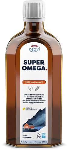 Osavi Super Omega 2900mg Omega 3 Fish Oil in Liquid for Heart and Brain Function 250ml