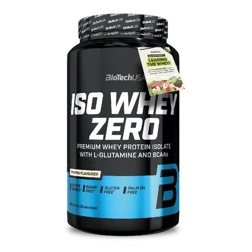 BioTechUSA Iso Whey Zero Tiramisu Whey Protein Isolate for Muscle Recovery 908g