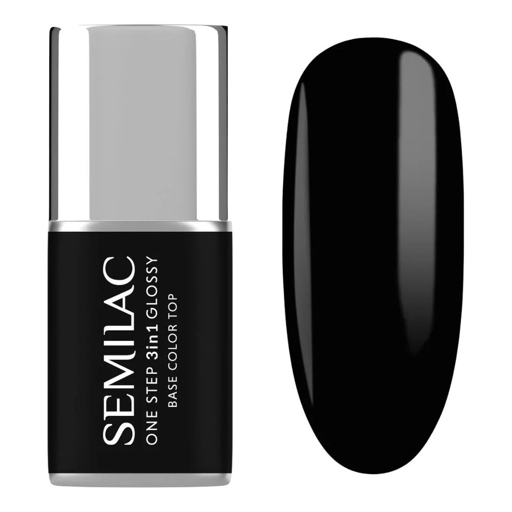 Semilac One Step 3in1 Hybrid Gel Polish S190 The Black 7ml