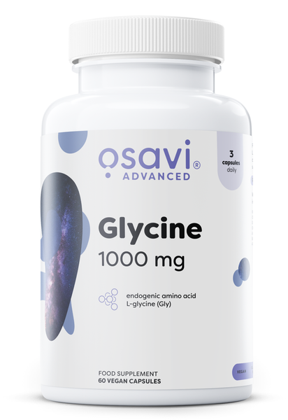 Osavi Glicyna 1000mg 60 kapsułek wegańskich wsparcie aminokwasowe