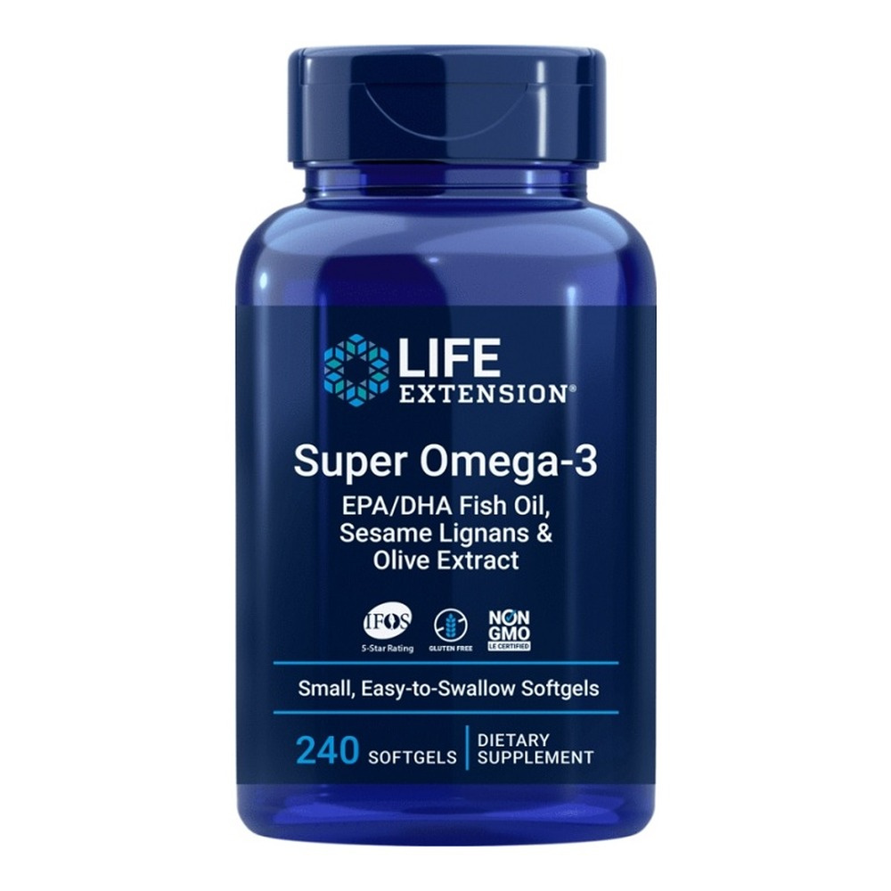 Super Omega-3 EPA/DHA with Sesame Lignans & Olive Extract - 240 softgels