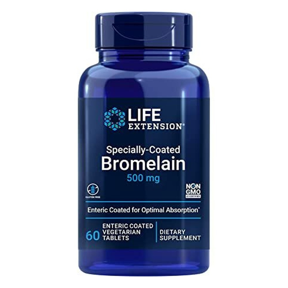Specially-Coated Bromelain, 500mg - 60 enteric coated vegetarian tabs