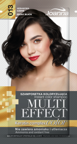 Joanna Multi Effect Szamponetka Koloryzująca 013 Hebanowa Czerń 35 g