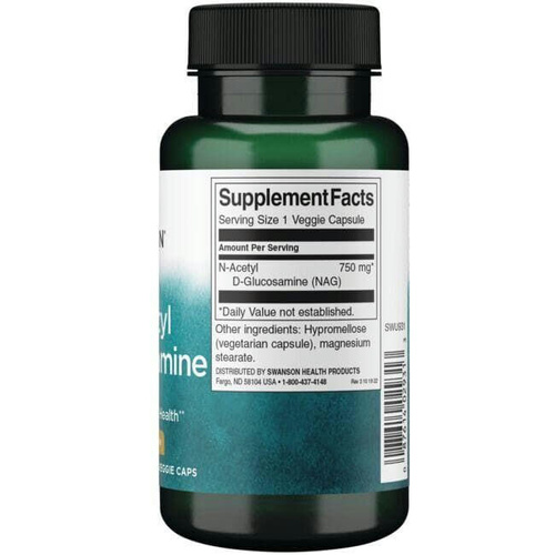 Swanson N-Acetyl D-Glucosamine 750mg 60 Vcapsules