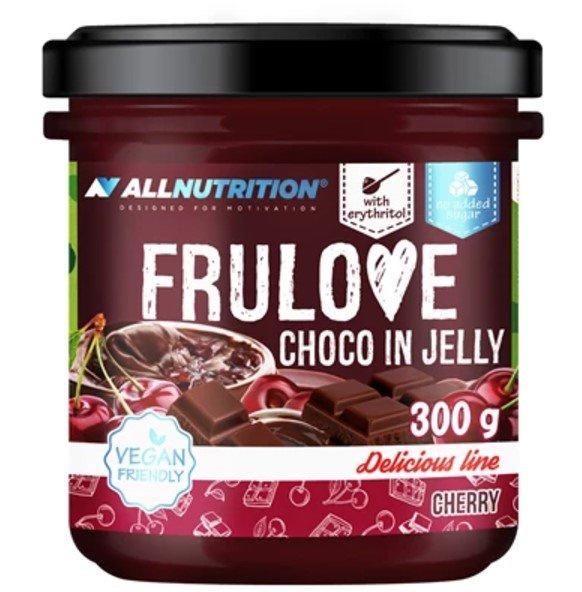Allnutrition Frulove Choco In Jelly Cherry Wiśnie w Żelu Czekoladowym 300g