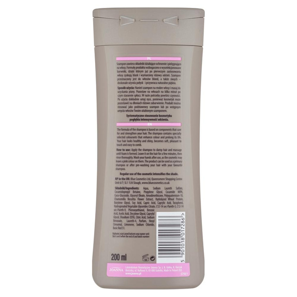 Joanna Ultra Color System Pink Shampoo for Blonde Lightened and Gray Hair 200ml