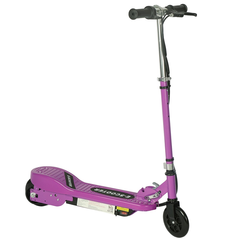 HOMCOM Foldable Electric Kids Scooter, Ride-on for Ages 7-14 Years, Purple