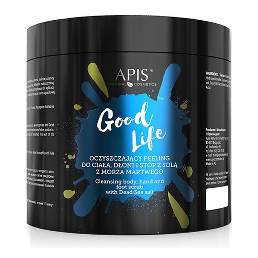 Apis Good Life Oczyszczający Peeling do Ciała Dłoni i Stóp z Solą z Morza Martwego 700g