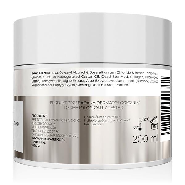 Apis Inspiration Mud Mask with Dead Sea Minerals for Dry, Damaged and Brittle Hair 200ml