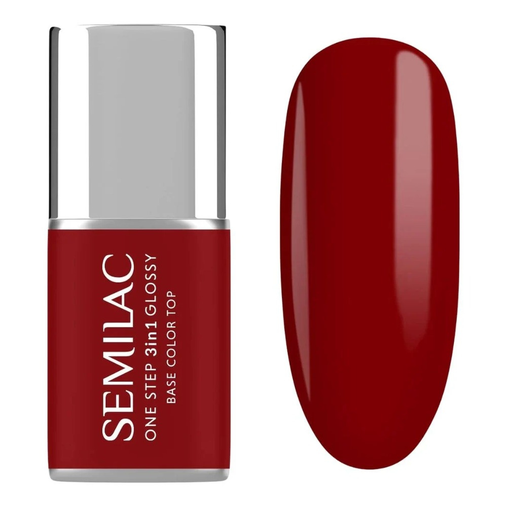 Semilac One Step 3in1 Hybrid Gel Polish S575 Dark Red 7ml