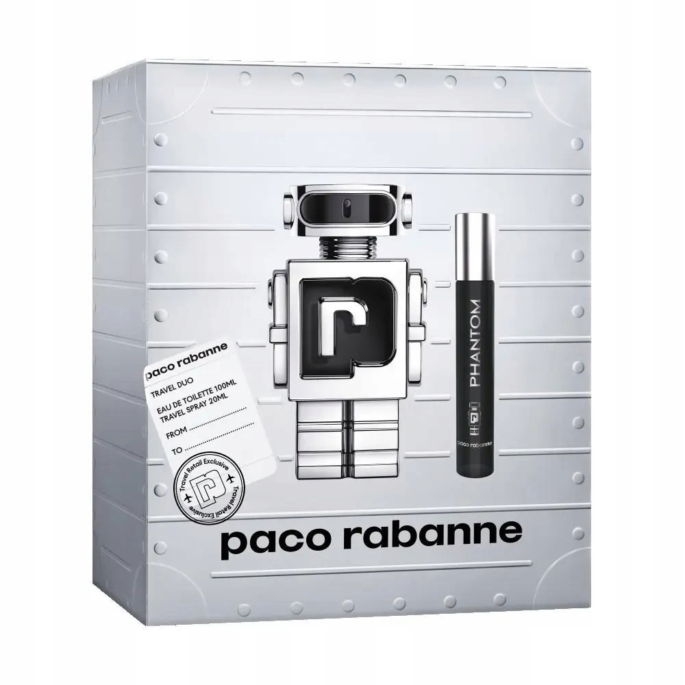 Paco Rabanne Phantom Woda Toaletowa 100ml EDT Woda Toaletowa 20ml EDT Zestaw dla Mężczyzn 1 Sztuka