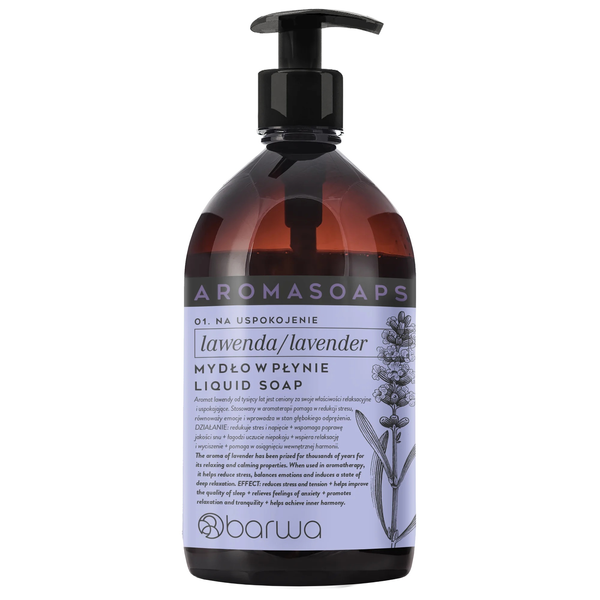 Barwa Aroma Soaps Calming Liquid Soap Lavender for Everyday Use 500ml