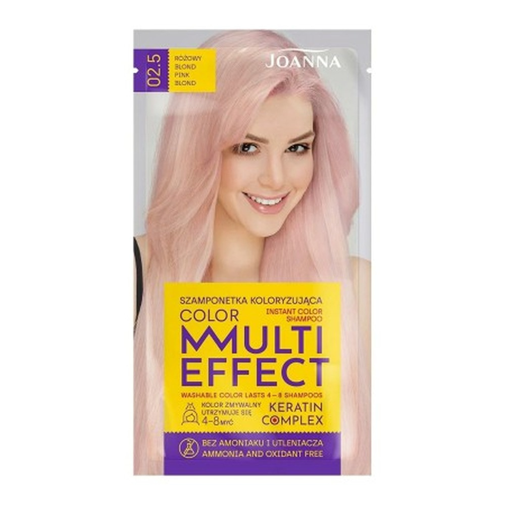 Joanna Multi Effect Color Szamponetka Koloryzująca Różowy Blond Nr 02.5 35g