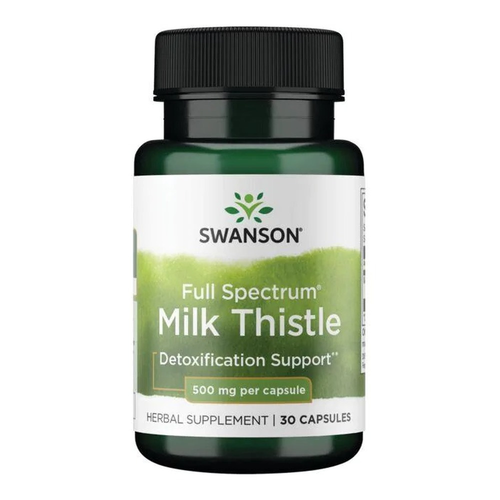 Swanson Full Spectrum Milk Thistle Ostropest Plamisty 500mg 30 Kapsułek
