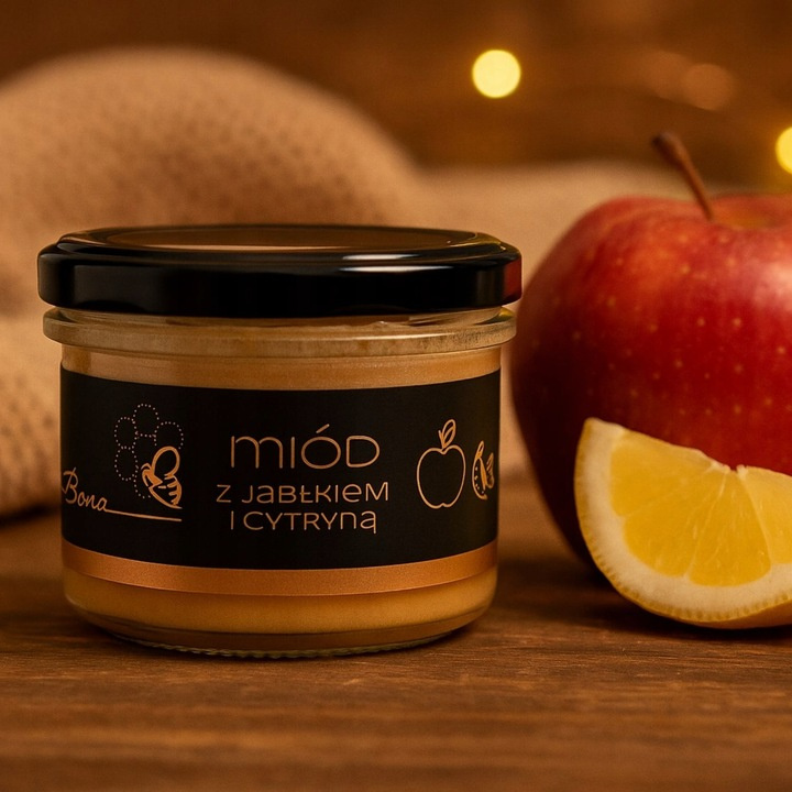 Bona Honey with Apple and Lemon Multi-Flower Natural Delicious Flavor 245g