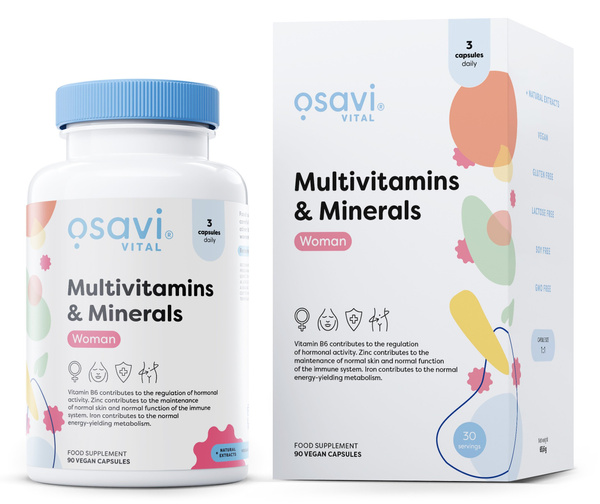 Osavi Multivitamins & Minerals Woman a Comprehensive Formula for Women 90 Vegan Caps